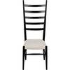 Noir Ladder Dining Chair, Hand Rubbed Black - Mahogany, 19" W