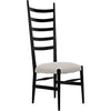 Noir Ladder Dining Chair, Hand Rubbed Black - Mahogany, 19" W