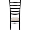 Noir Ladder Dining Chair, Hand Rubbed Black - Mahogany, 19" W