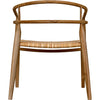 Noir Finley Dining Chair w/ Rattan, Teak, 26.5" W