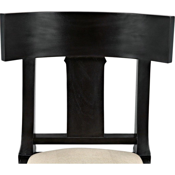 Noir Athena Dining Side Chair, Pale - Mahogany, 21" W