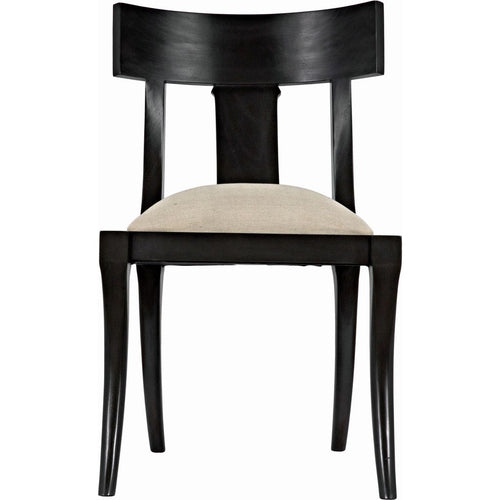 Noir Athena Dining Side Chair, Pale - Mahogany, 21" W