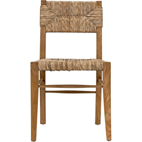 Noir Faley Dining Chair, Teak w/ Woven, 18.5" W