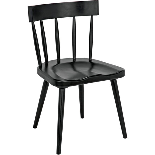 Primary vendor image of Noir Esme Dining Chair, Hand Rubbed Black - Mahogany, 20" W