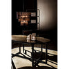 Noir Kerouac Dining Chair w/ Leather, Distressed Black, 19.5" W