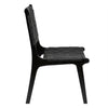 Noir Dede Dining Chair, Leather, Black, 20" W