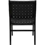 Noir Dede Dining Chair, Leather, Black, 20" W