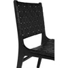 Noir Dede Dining Chair, Leather, Black, 20" W