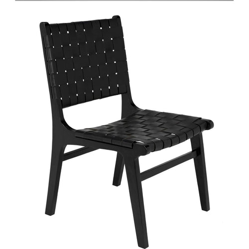 Primary vendor image of Noir Dede Dining Chair, Leather, Black, 20" W