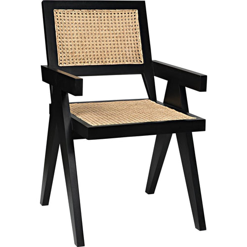 Primary vendor image of Noir Jude Dining Chair w/ Caning, Black, 21" W