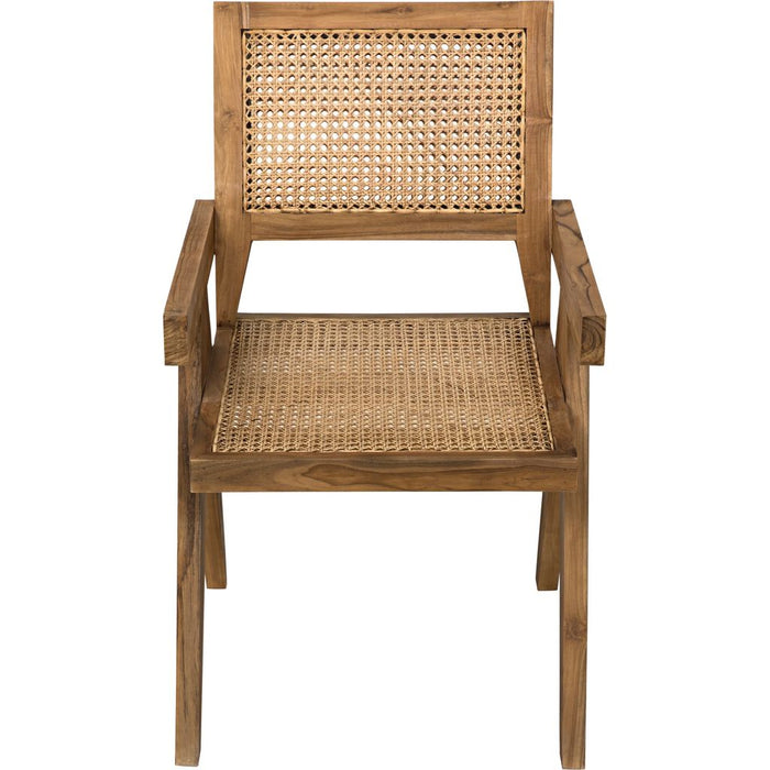 Noir Jude Dining Chair w/ Caning, Teak, 21" W