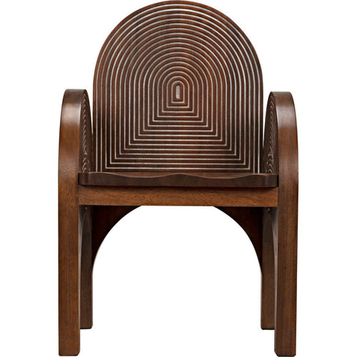 Noir Mars Chair, Dark Walnut w/ Details, 25.5" W