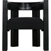 Noir Eros Dining Chair - Mahogany & Cotton, 25" W