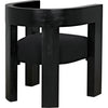 Noir Eros Dining Chair - Mahogany & Cotton, 25" W