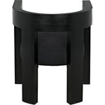 Noir Eros Dining Chair - Mahogany & Cotton, 25" W