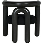 Noir Hockney Dining Chair - Mahogany & Cotton, 29" W