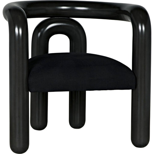 Primary vendor image of Noir Hockney Dining Chair - Mahogany & Cotton, 29" W