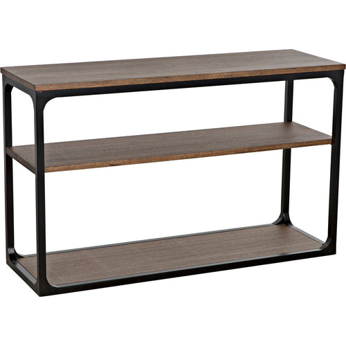 Primary vendor image of Noir Novie Console, Small, Black Steel w/ Dark Walnut, 46" W