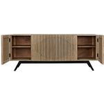 Noir Illusion Sideboard w/ Steel Base, Bleached Walnut, 78" W
