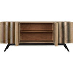 Noir Illusion Sideboard w/ Steel Base, Bleached Walnut, 78" W