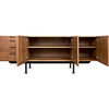 Noir Mind-Croft Sideboard, Walnut & Steel, 76.5" W