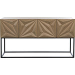 Primary vendor image of Noir Zurich Console, Bleached Walnut w/ Steel, 60" W