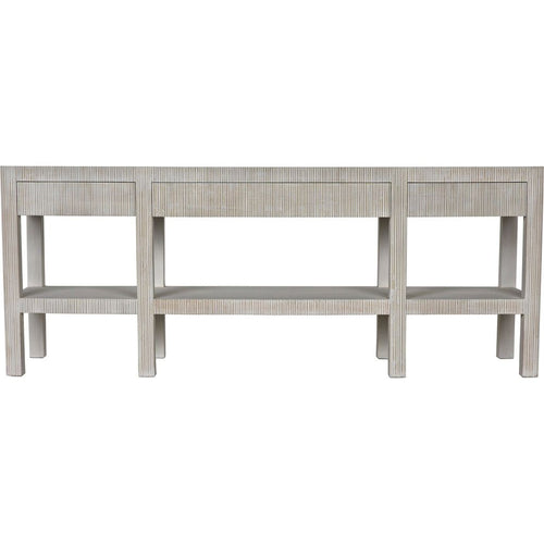 Noir Conrad Console, White Wash - Mahogany & Veneer, 81" W