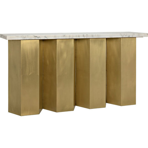Primary vendor image of Noir Shilo Console - Industrial Steel & Bianco Crown Marble, 64" W
