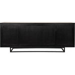 Noir Ra Sideboard, Hand Rubbed Black w/ Teak, 76" W