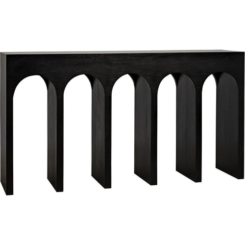 Noir Bridge Console, Hand Rubbed Black - Mahogany & Veneer, 59" W