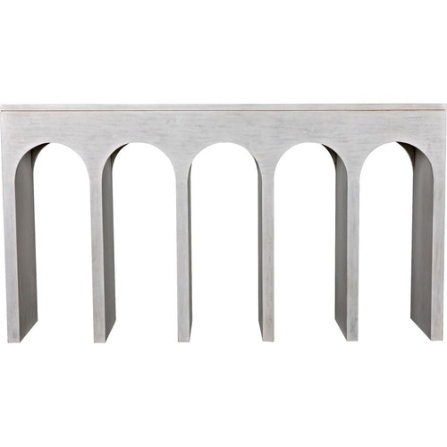 Primary vendor image of Noir Bridge Console, White Wash - Mahogany & Veneer, 59" W