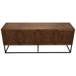 Noir Lanon Sideboard w/ Steel Base, Dark Walnut, 80" W