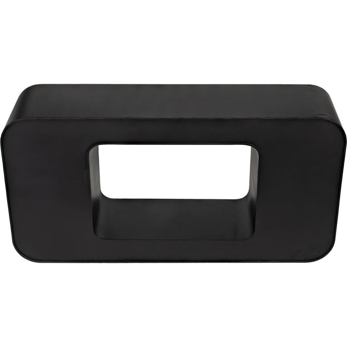 Noir Shylock Console, Black Steel, 60" W