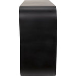 Noir Shylock Console, Black Steel, 60" W