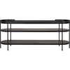 Noir Cassio Console, Black Steel, 79" W