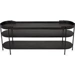 Noir Cassio Console, Black Steel, 79" W