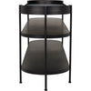 Noir Cassio Console, Black Steel, 79" W