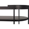 Noir Cassio Console, Black Steel, 79" W