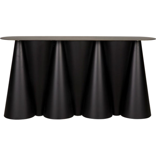 Noir Salt & Pepper Console, Black Steel, 59" W