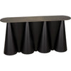 Noir Salt & Pepper Console, Black Steel, 59" W