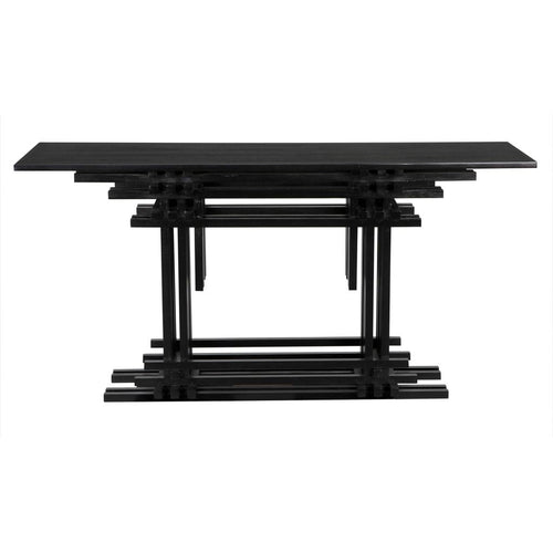 Noir Loyd Console, Hand Rubbed Black - Mahogany, 60.5" W