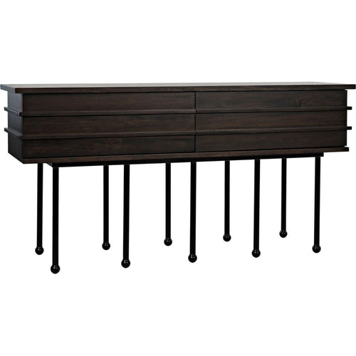 Noir Oliver Console, Ebony Walnut, 60" W