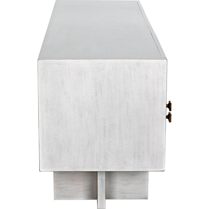 Noir Amidala Sideboard, White Wash - Mahogany, 80" W