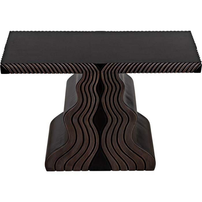 Noir Ray Console, Pale - Mahogany & Veneer, 42" W