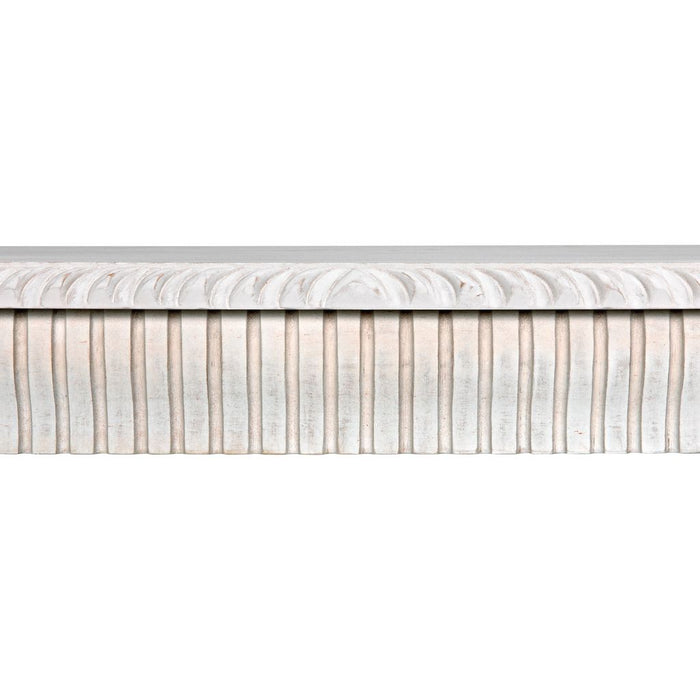 Noir Portuguese Console, White Wash - Mahogany, 72.5" W