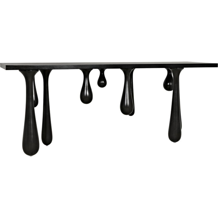 Noir Drop Console, Pale - Mahogany & Veneer, 76" W