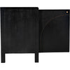 Noir Weston Sideboard, Hand Rubbed Black w/ Light Brown Trim, 78.5" W