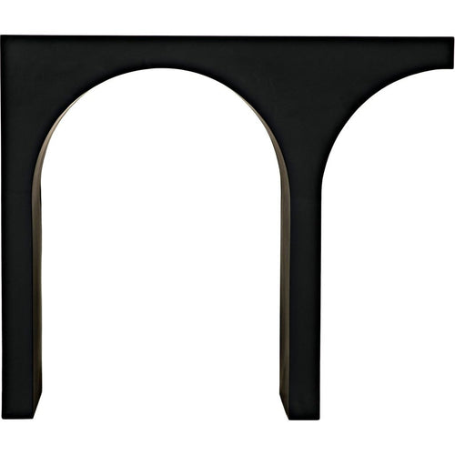 Noir Maximus Console/Side Table, Black Steel, 35" W