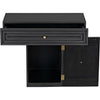 Noir Brice Console - Mahogany & Brass Pulls, 36" W