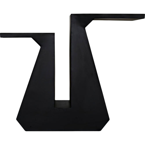 Noir Gaston Console/Side Table - Industrial Steel, 15"